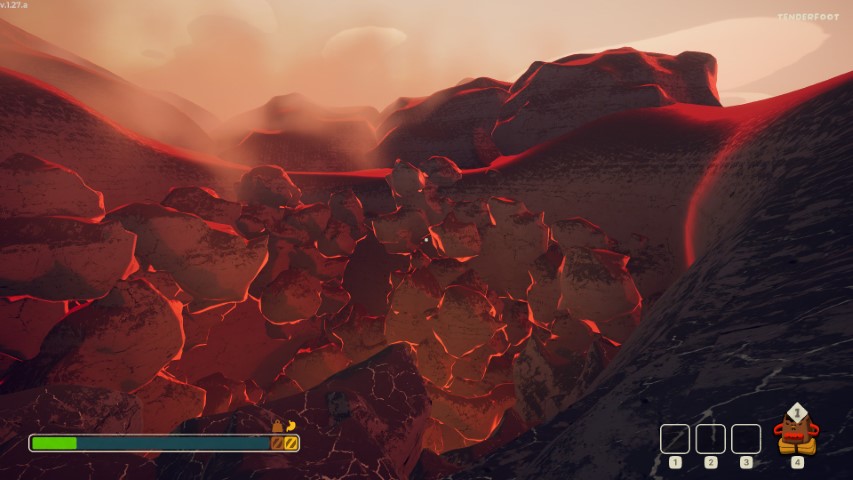 the exit from the Klin (and volcano thing)
